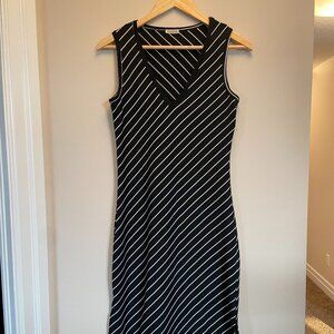 RW&Co. Midi Dress w/ Asymmetrical Stripes